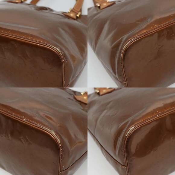 LOUIS VUITTON Monogram Vernis Houston Hand Bag Bronze M91122 - Picture 10 of 13